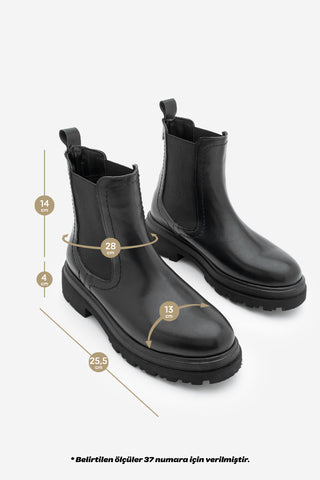 Kadın Lastikli Günlük Bot Rupit - Siyah