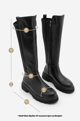 Kadın Günlük Çizme Zineva - Siyah