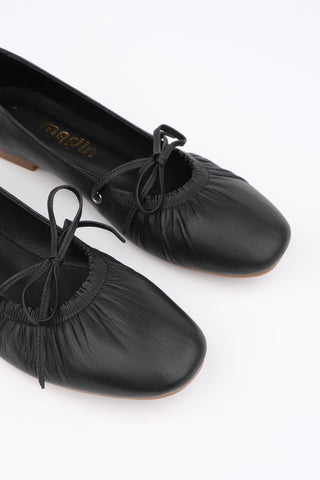 Kadın Hakiki Deri Babet Livona - Siyah