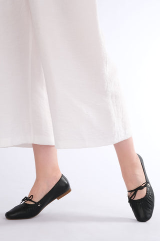 Kadın Hakiki Deri Babet Livona - Siyah