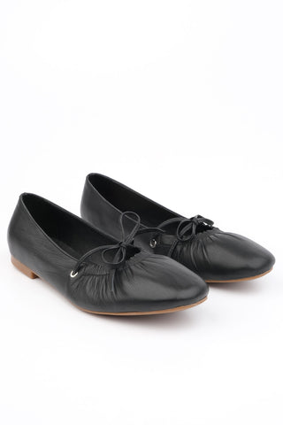 Kadın Hakiki Deri Babet Livona - Siyah