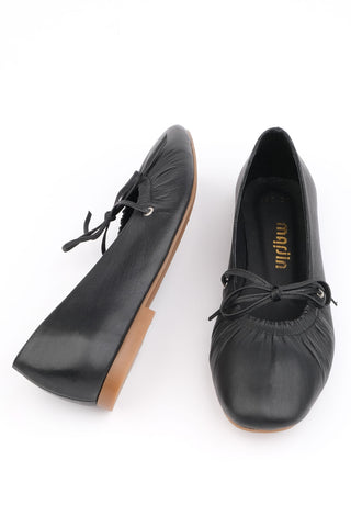 Kadın Hakiki Deri Babet Livona - Siyah