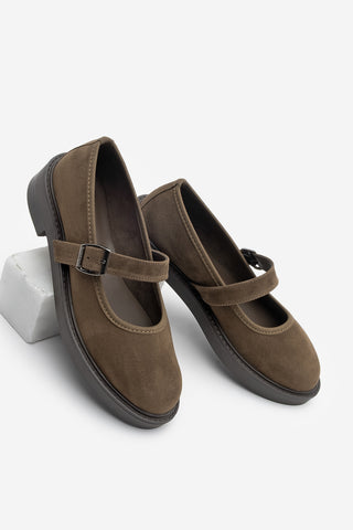 Kadın Loafer Günlük Ayakkabı Norgi - Kahve Süet