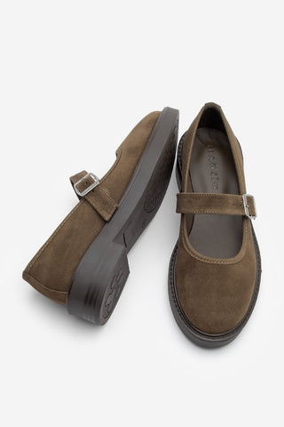 Kadın Loafer Günlük Ayakkabı Norgi - Kahve Süet