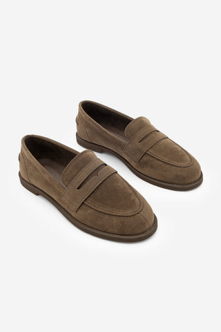 Kadın Loafer Günlük Ayakkabı Benif - Kahve Süet