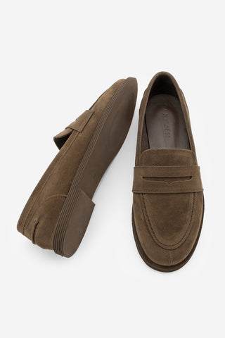 Kadın Loafer Günlük Ayakkabı Benif - Kahve Süet