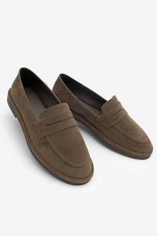 Kadın Loafer Günlük Ayakkabı Riston - Kahve Süet