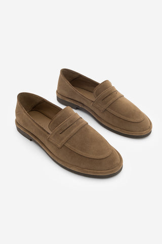 Kadın Loafer Günlük Ayakkabı Riston - Taba Süet