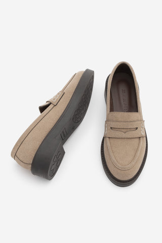 Kadın Loafer Günlük Ayakkabı Fonle - Bej Süet