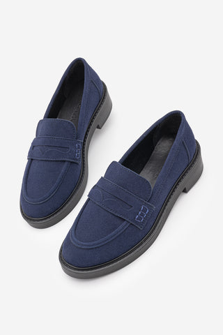 Kadın Loafer Günlük Ayakkabı Fonle - Lacivert Süet