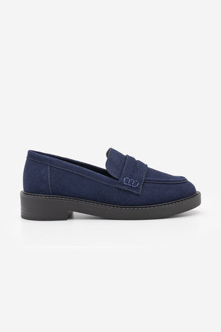 Kadın Loafer Günlük Ayakkabı Fonle - Lacivert Süet