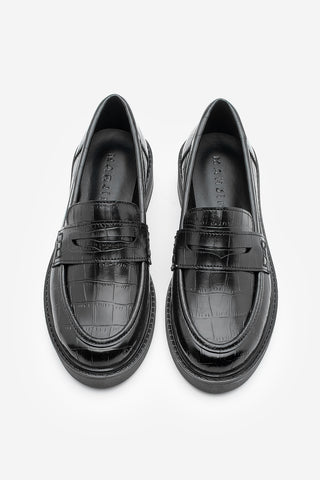 Kadın Loafer Günlük Ayakkabı Fonle - Siyah Croco