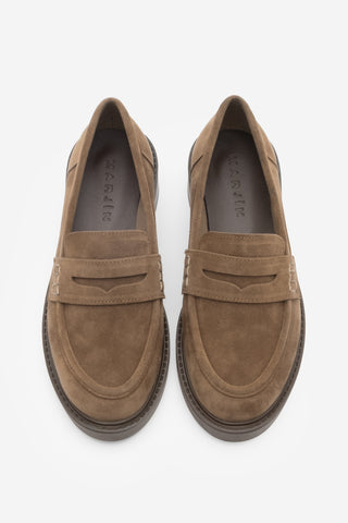 Kadın Loafer Günlük Ayakkabı Fonle - Taba Süet