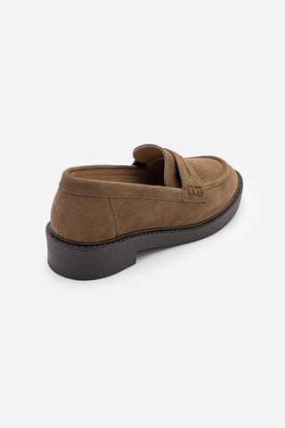 Kadın Loafer Günlük Ayakkabı Fonle - Tütün Kahve Süet