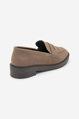 Kadın Loafer Günlük Ayakkabı Fonle - Vizon Süet