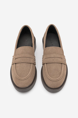 Kadın Loafer Günlük Ayakkabı Fonle - Vizon Süet