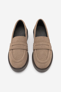Kadın Loafer Günlük Ayakkabı Fonle - Vizon Süet