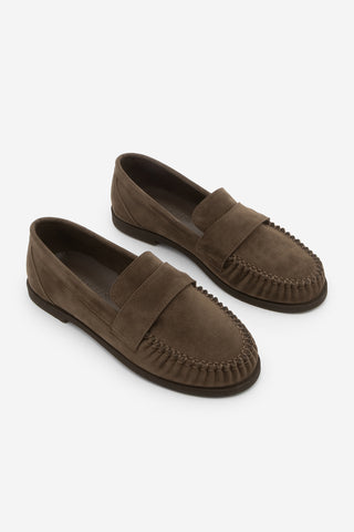 Kadın Loafer Günlük Ayakkabı Margos - Kahve Süet