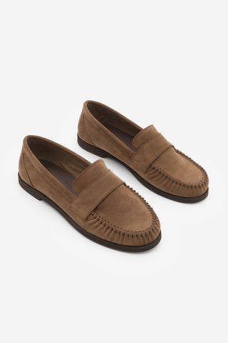 Kadın Loafer Günlük Ayakkabı Margos - Taba Süet