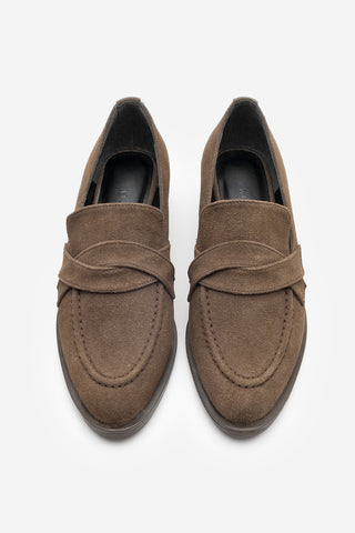Kadın Loafer Günlük Ayakkabı Mendi - Kahve Süet