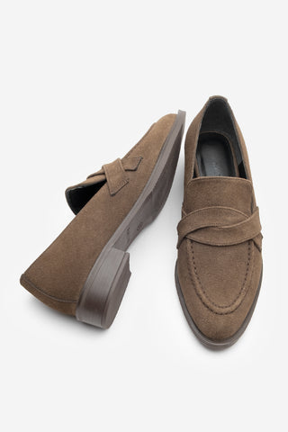 Kadın Loafer Günlük Ayakkabı Mendi - Kahve Süet