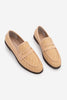 Kadın Loafer Örgü Desen Günlük Ayakkabı Karnel - Camel