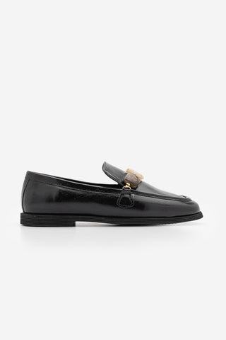 Kadın Loafer Taşlı Günlük Ayakkabı Meniva - Siyah