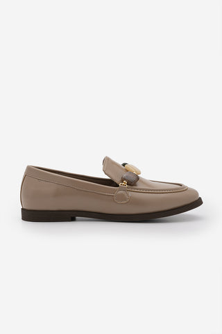 Kadın Loafer Taşlı Günlük Ayakkabı Meniva - Vizon