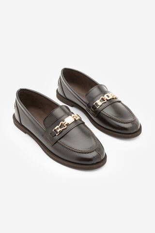 Kadın Loafer Tokalı Günlük Ayakkabı Zamira - Kahve