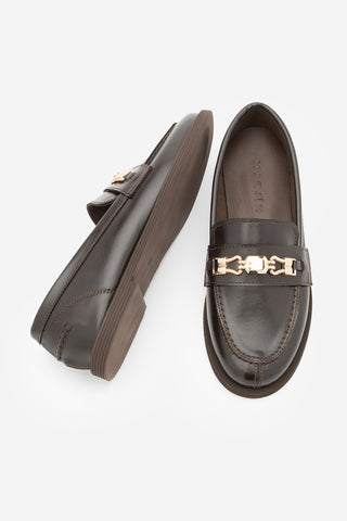 Kadın Loafer Tokalı Günlük Ayakkabı Zamira - Kahve