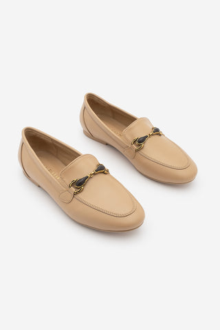 Kadın Loafer Tokalı Günlük Ayakkabı Tavelo - Bej