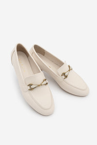 Kadın Loafer Tokalı Günlük Ayakkabı Tavelo - Ekru