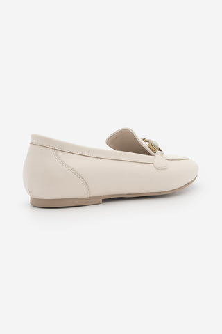 Kadın Loafer Tokalı Günlük Ayakkabı Tavelo - Ekru