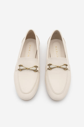 Kadın Loafer Tokalı Günlük Ayakkabı Tavelo - Ekru