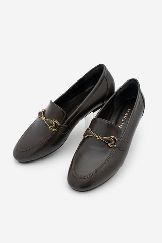 Kadın Loafer Tokalı Günlük Ayakkabı Tavelo - Kahve