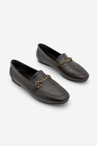 Kadın Loafer Tokalı Günlük Ayakkabı Tavelo - Kahve