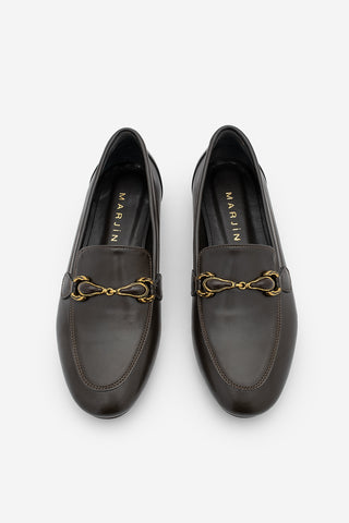Kadın Loafer Tokalı Günlük Ayakkabı Tavelo - Kahve