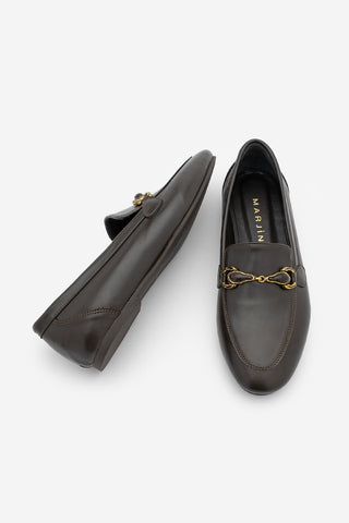 Kadın Loafer Tokalı Günlük Ayakkabı Tavelo - Kahve