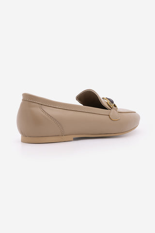 Kadın Loafer Tokalı Günlük Ayakkabı Tavelo - Vizon