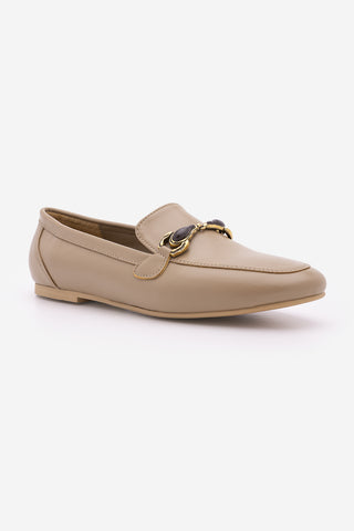 Kadın Loafer Tokalı Günlük Ayakkabı Tavelo - Vizon
