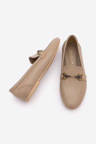 Kadın Loafer Tokalı Günlük Ayakkabı Tavelo - Vizon