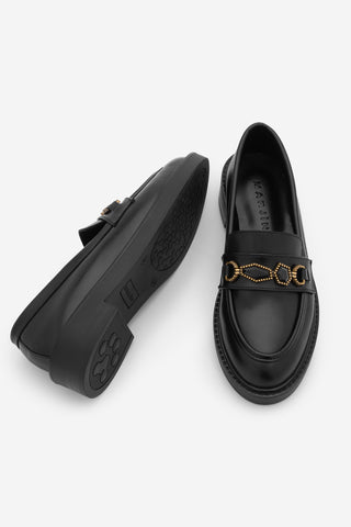 Kadın Loafer Taşlı Günlük Ayakkabı Egano - Siyah