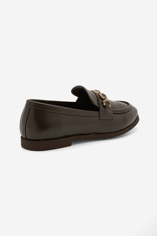 Kadın Loafer Taşlı Günlük Ayakkabı Savira - Kahve