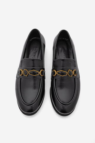 Kadın Loafer Taşlı Günlük Ayakkabı Savira - Siyah