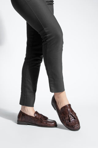 Kadın Loafer Püsküllü Günlük Ayakkabı Loriza - Kahve