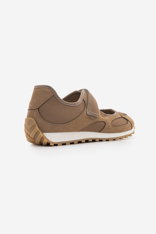 Kadın Mary Jane Bantlı Günlük Spor Babet Sneaker Yotina - Camel Süet