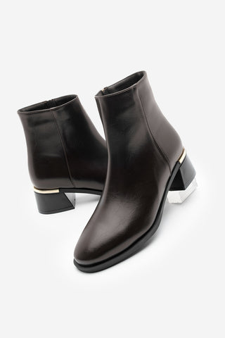 Kadın Topuklu Bot Lumbi - Kahve