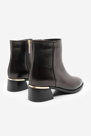 Kadın Topuklu Bot Lumbi - Kahve