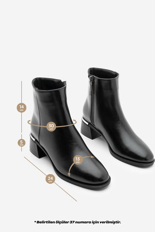 Kadın Topuklu Bot Lumbi - Siyah
