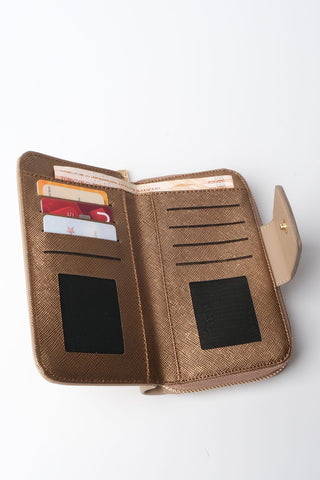 Kadın Telefon Bölmeli Cüzdan Niley - Vizon